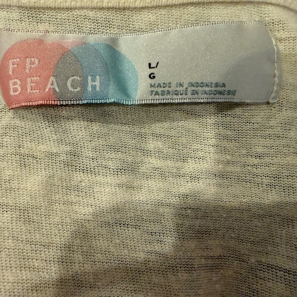 Free People Cream Women's Tunic Top - Picture 3 of 4